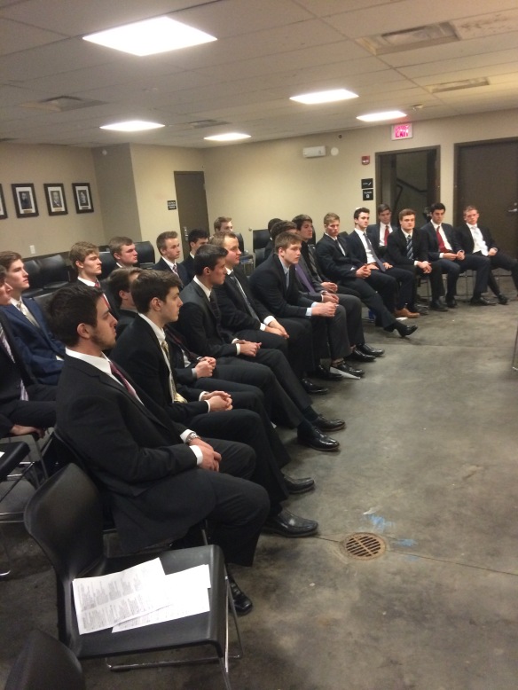 Nu Class sits and awaits instruction after their initiation